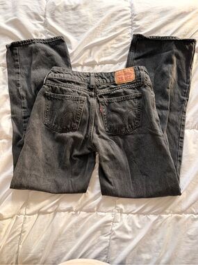 Levi's Women's Washed Black Straight Leg Jeans